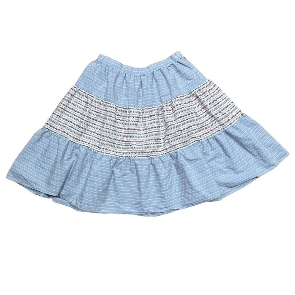 Urban Outfitters Kimchi Blue Striped Floral Below the Knee Medium Womens Cute